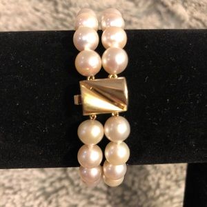 Cultured pearl bracelet with 14k clasp
